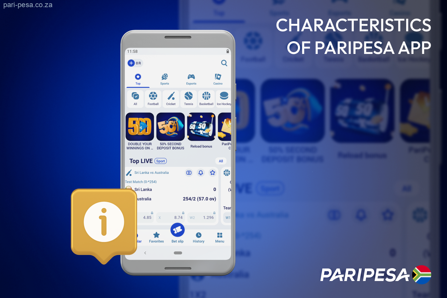 Brief overview of the Paripesa mobile app