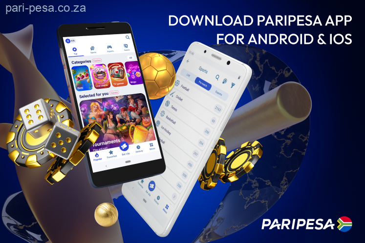 South African players can download the Paripesa mobile app on Android and iOS for free