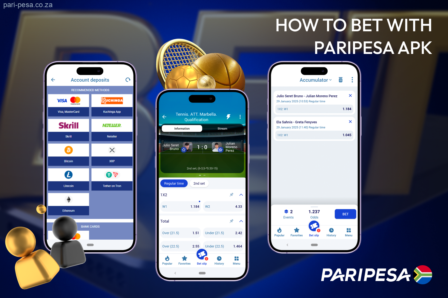 All registered users with a positive balance can easily and quickly place a bet on the Paripesa App