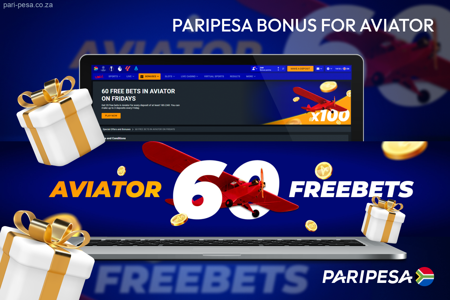 South African players interested in Aviator Paripesa has access to a special promotion